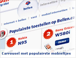Carrousel met populairste mobieltjes